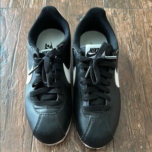 Nike Ladies Black and White Cortez Sneakers